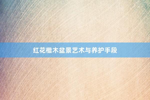 红花檵木盆景艺术与养护手段